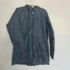 ShedRain Polka-Dot Print Pouchable Black & White